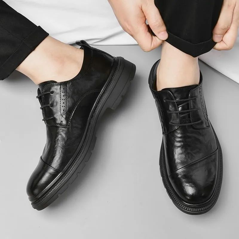 Men's Dress Shoes Comfort Soft Men Oxford Casual Work Office Comfortable Business Shoes Formal Leather Shoes for Weddings Office Prom