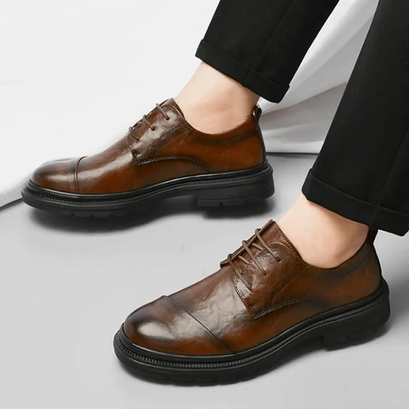 Men's Dress Shoes Comfort Soft Men Oxford Casual Work Office Comfortable Business Shoes Formal Leather Shoes for Weddings Office Prom