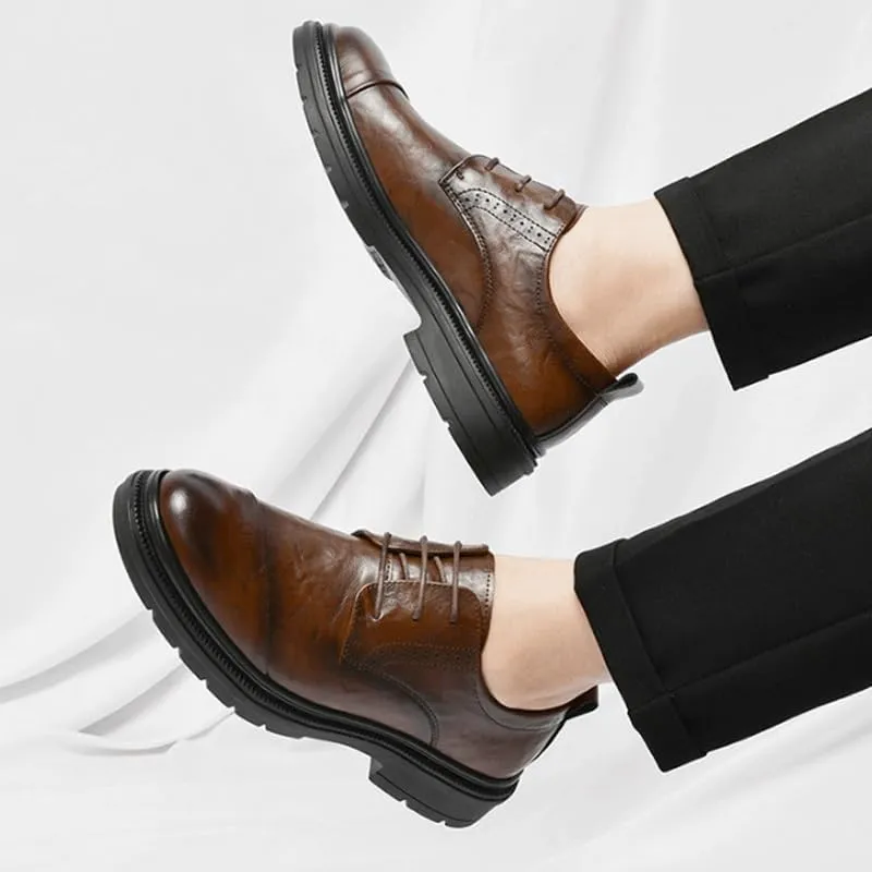 Men's Dress Shoes Comfort Soft Men Oxford Casual Work Office Comfortable Business Shoes Formal Leather Shoes for Weddings Office Prom