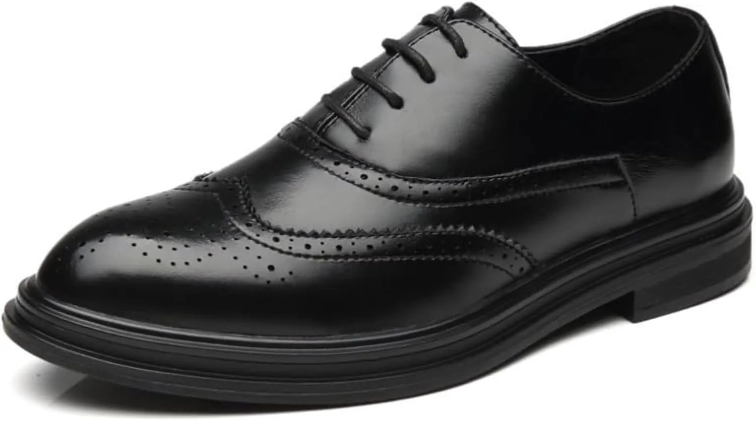Men's Dress Shoes Faux Patent Leather Oxford Dress Shoes Comfort Walking Shoes for Male Classic Modern Formal Leather Shoes Casual Loafers