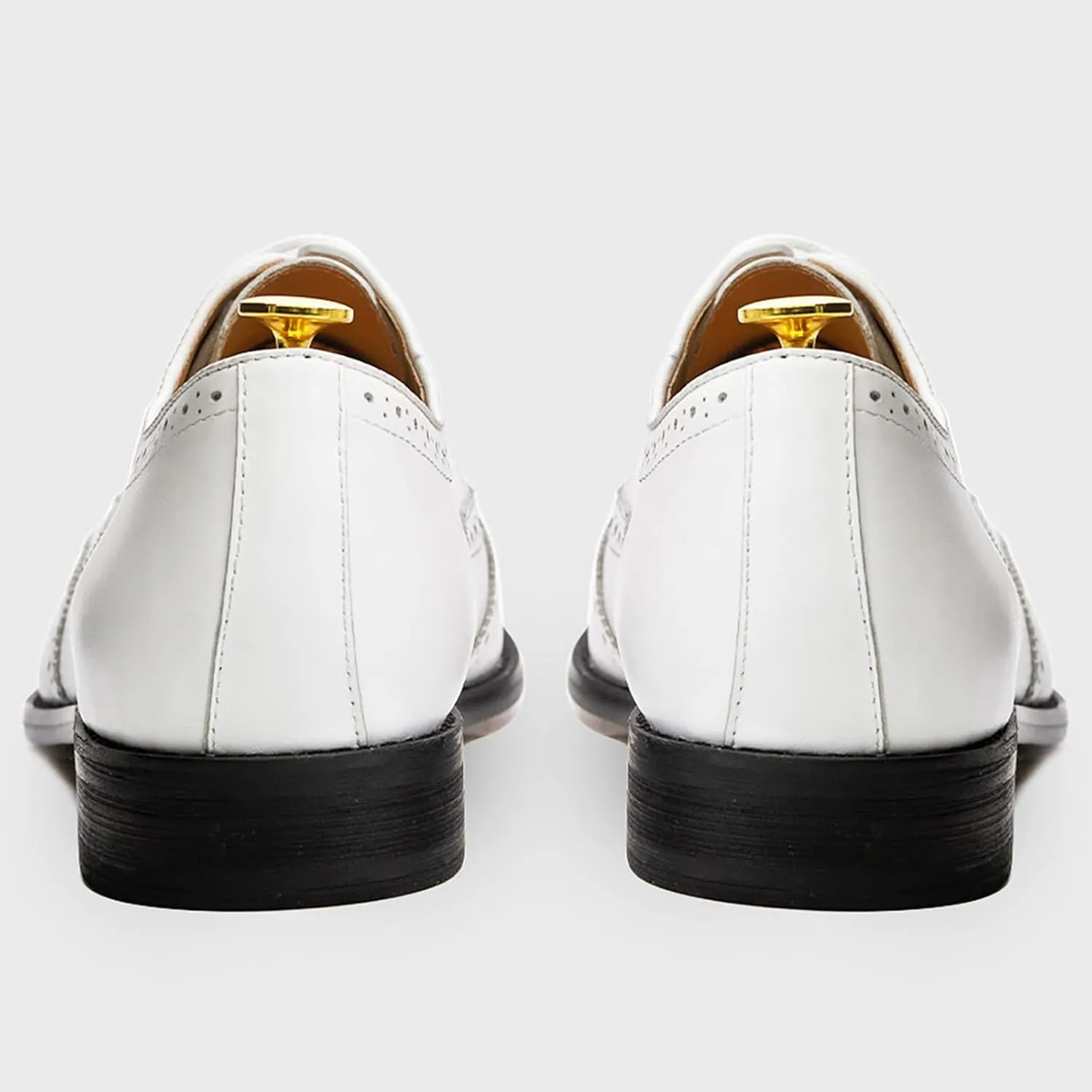Men's Dress Shoes Lace-up Brogues Oxford Formal Shoes Wedding Work Leather Derbys Office,White-46