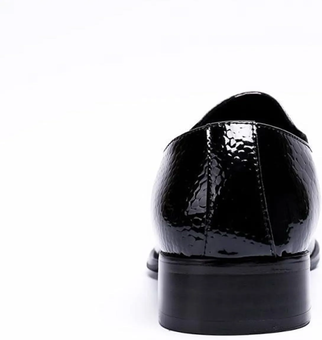 Mens Dress Shoes, Leather Shoes, Loafers Plus Size Derbys Cowhide Shoes Slip on Casual Business Low Top Square Toe Breathable Suit Groom Wedding Shoes,37 EU,Black