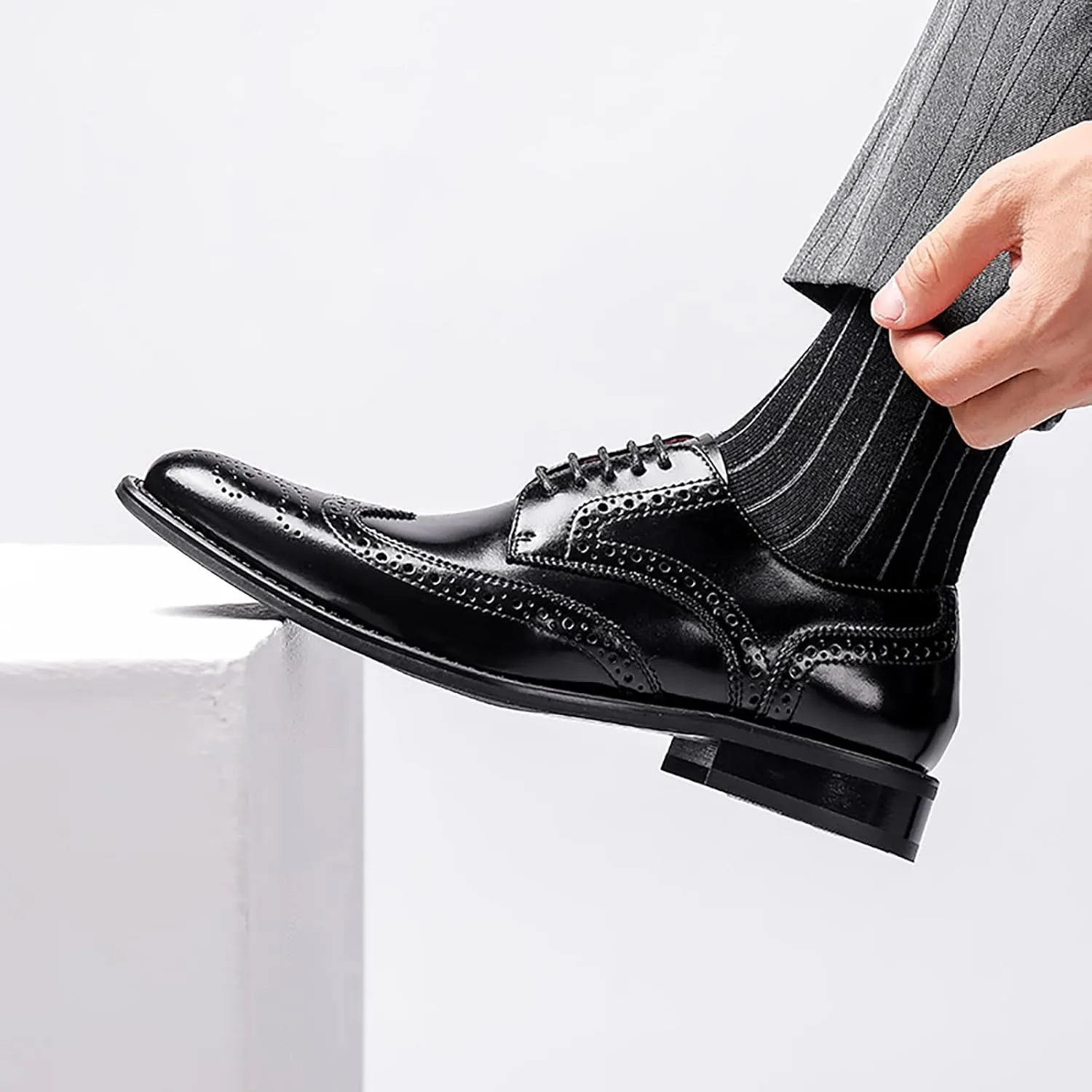 Mens Dress Shoes Oxfords Casual Retro Classic Comfortable Formal Derby Business Dress Shoes for Men