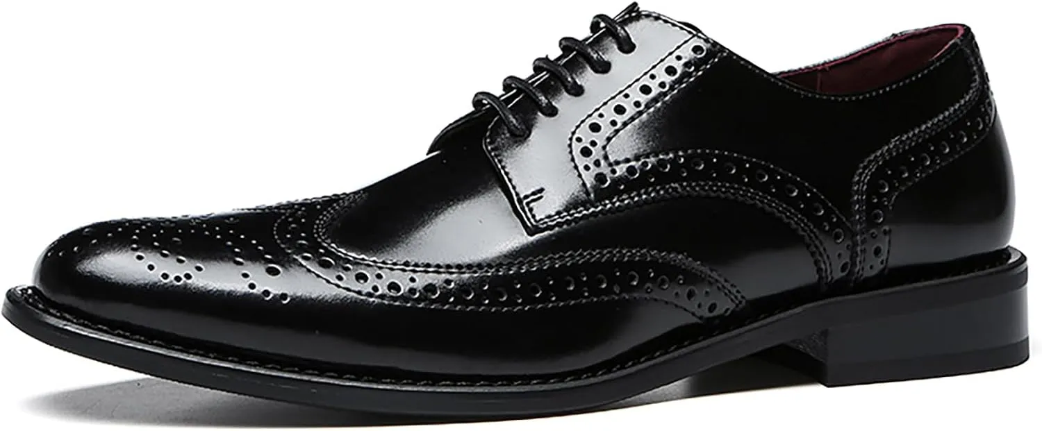 Mens Dress Shoes Oxfords Casual Retro Classic Comfortable Formal Derby Business Dress Shoes for Men