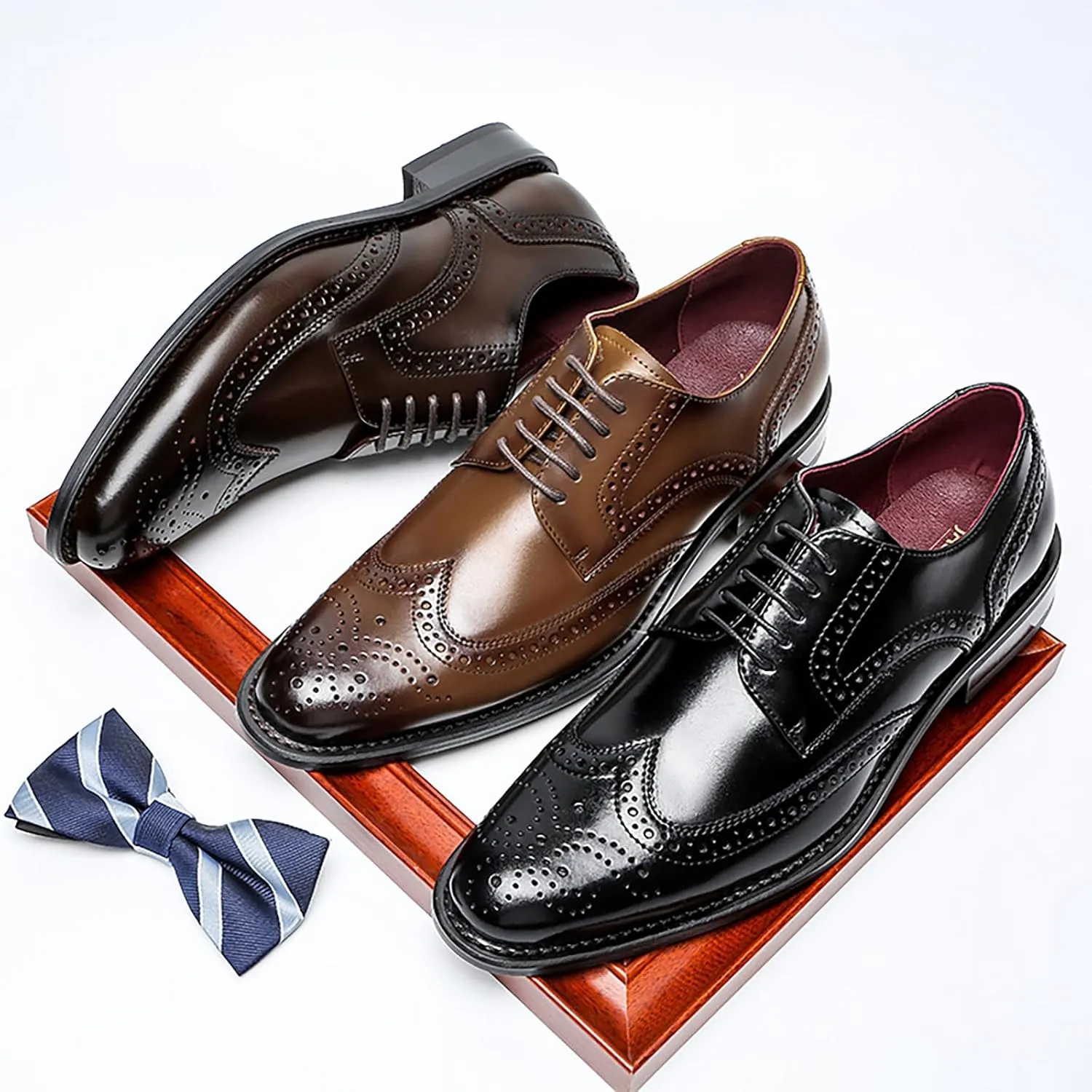 Mens Dress Shoes Oxfords Casual Retro Classic Comfortable Formal Derby Business Dress Shoes for Men