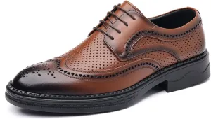 Mens Dress Shoes Oxfords Casual Retro Classic Comfortable Formal Derby Business Shoes for Men Classic Modern Formal Leather Shoes Casual Loafers