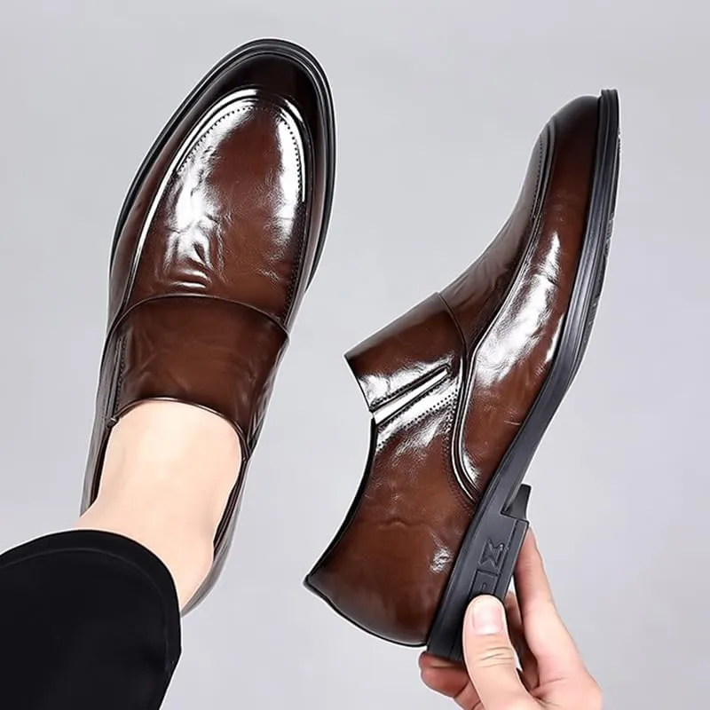 Men's Dress Shoes Slip On Pointed Toe Derbys Classic Formal Men Business Shoes