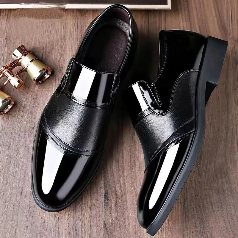 Men's Dress Sneakers Oxford Style Business Casual Comfortable Slip-On Formal Leather Shoes