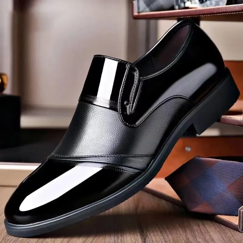 Men's Dress Sneakers Oxford Style Business Casual Comfortable Slip-On Formal Leather Shoes