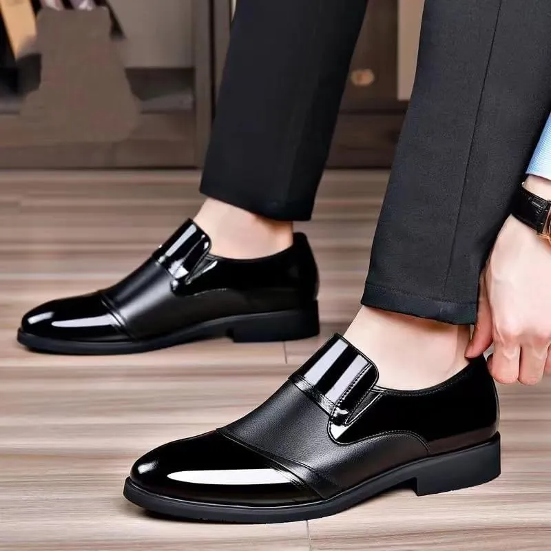 Men's Dress Sneakers Oxford Style Business Casual Comfortable Slip-On Formal Leather Shoes