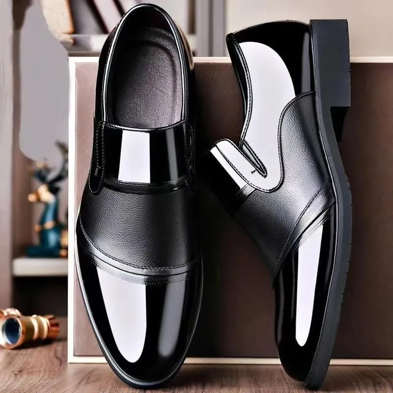 Men's Dress Sneakers Oxford Style Business Casual Comfortable Slip-On Formal Leather Shoes