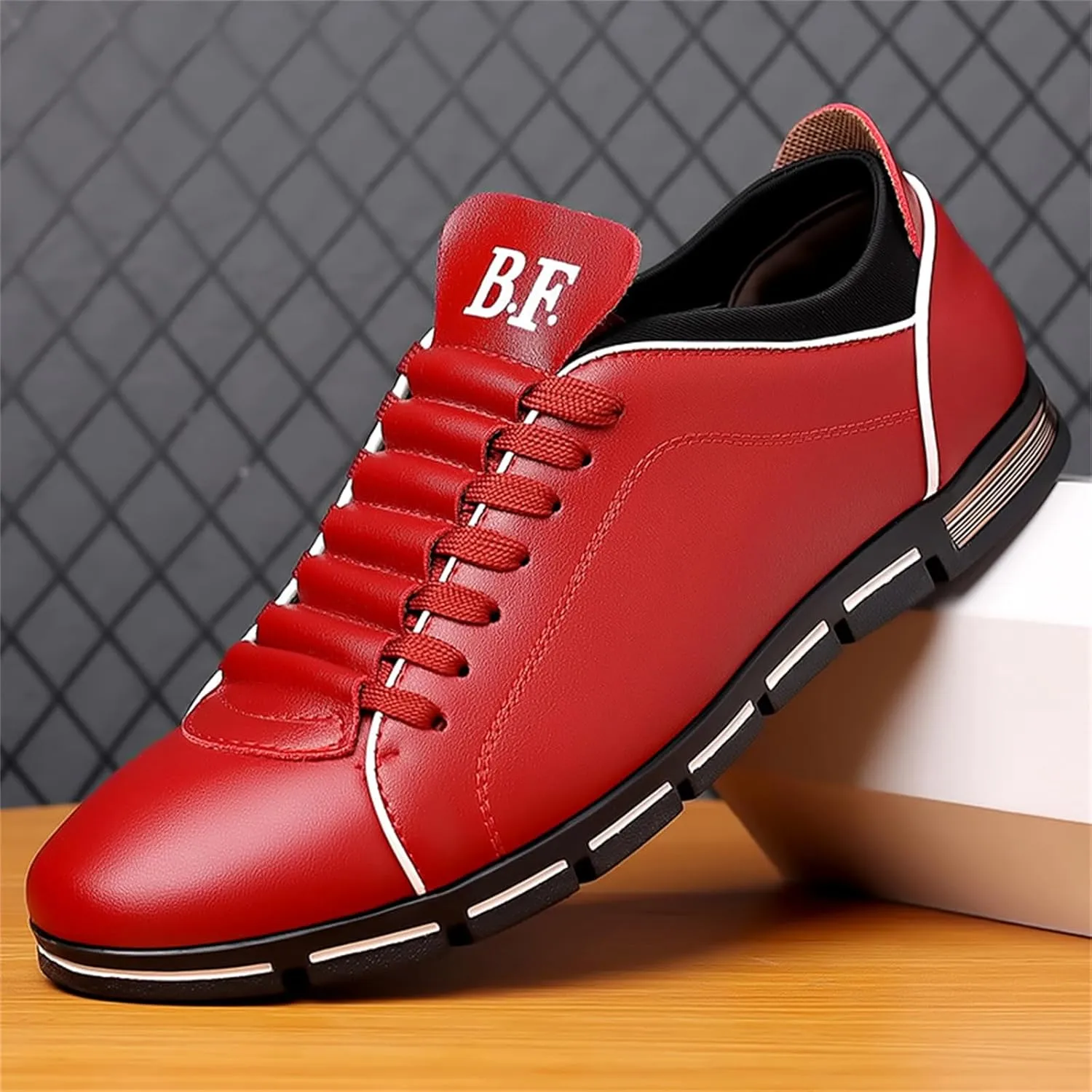 Mens Driving Shoes Fashion Walking Flat Sneakers Comfort Lace-up Business Casual Shoes Wedding Office Dress Shoes