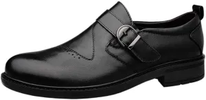 Men's Formal Leather Shoes, Business Casual Dress Shoes for Men, Luxury Slip-On Loafers, Breathable Oxfords for Office Wear
