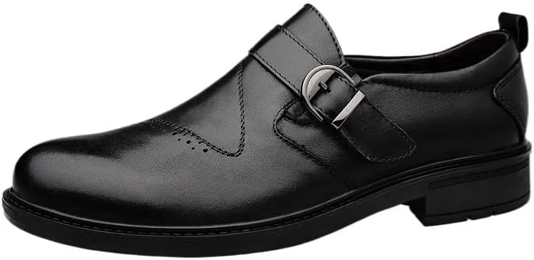 Men's Formal Leather Shoes, Business Casual Dress Shoes for Men, Luxury Slip-On Loafers, Breathable Oxfords for Office Wear