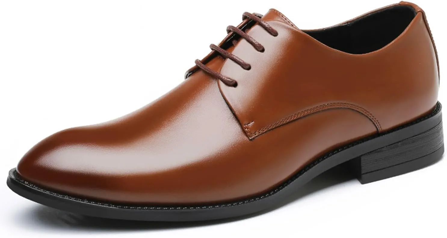 Men's Formal Oxford Shoes Casual Lace-up Classic Comfort Business Derbys Tuxedo Dress Shoes for Men