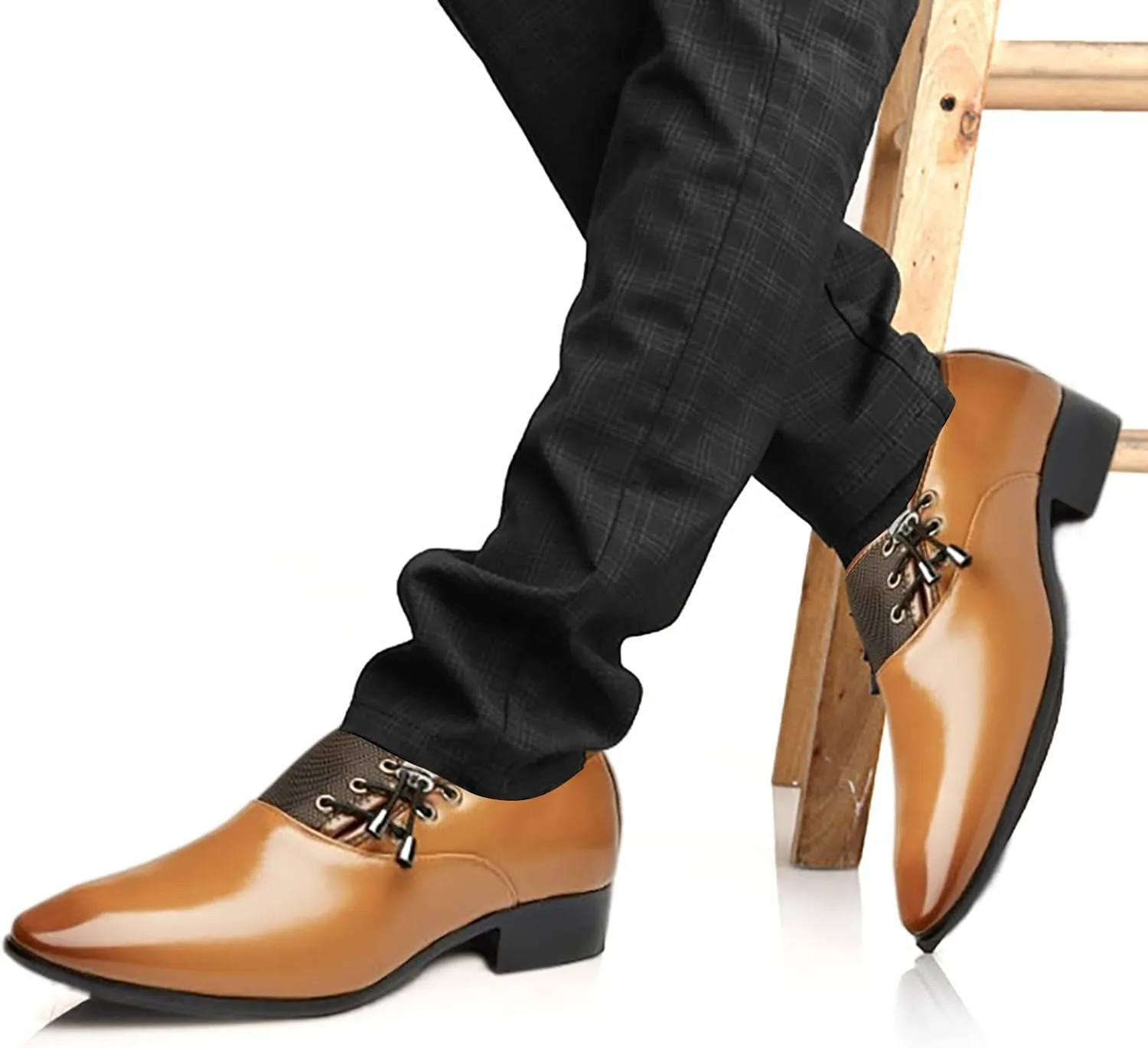 Mens Lace up Dress Shoes Comfortable Business Oxfords for Men Arch Support Formal Leather Shoes Elegant Matte Leather Shoe Mens Suit Footwear Daily Work Dating Party Shoe for Men