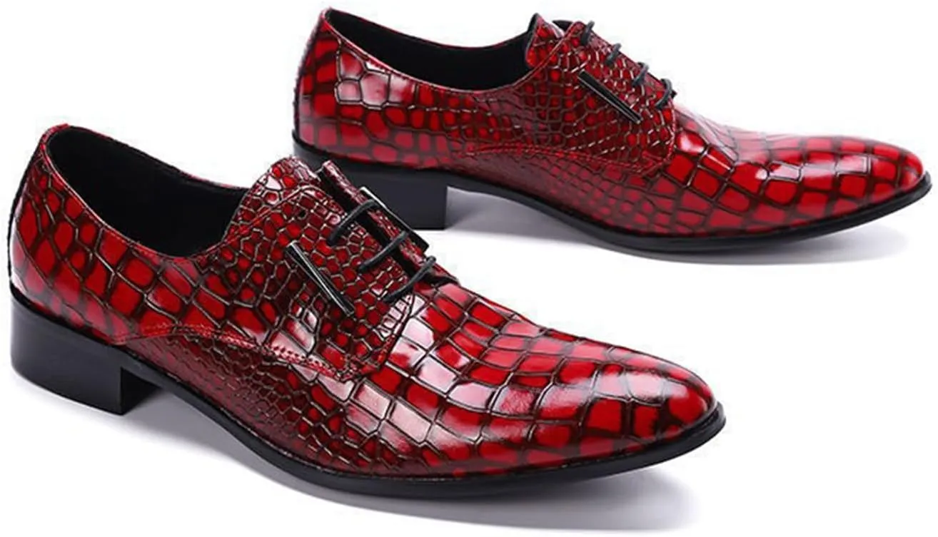 Men's Lace-up Shoes, Formal Dress Shoes Oxford Genuine Leather Derbys Plus Size Casual Business Low Top Breathable Suit Groom Wedding Shoes