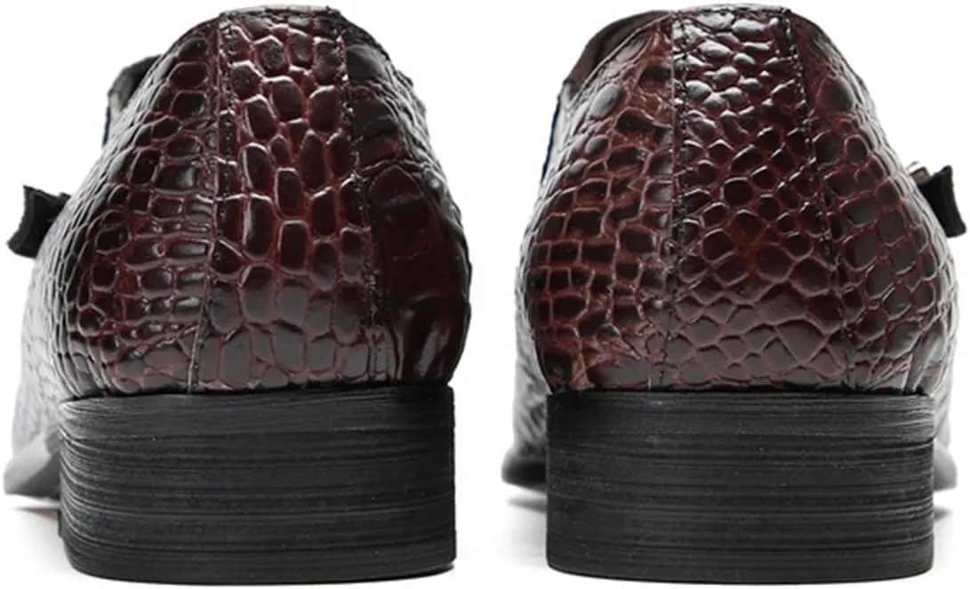Men's Lace-ups, Formal Dress Shoes Handmade Oxford Genuine Leather Derbys Plus Size Casual Business Low Top Pointed Toe Breathable Suit Shoes