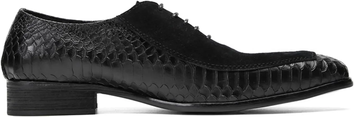 Men's Lace-ups, Formal Dress Shoes Handmade Oxford Genuine Leather Derbys Plus Size Casual Business Low Top Pointed Toe Breathable Suit Shoes