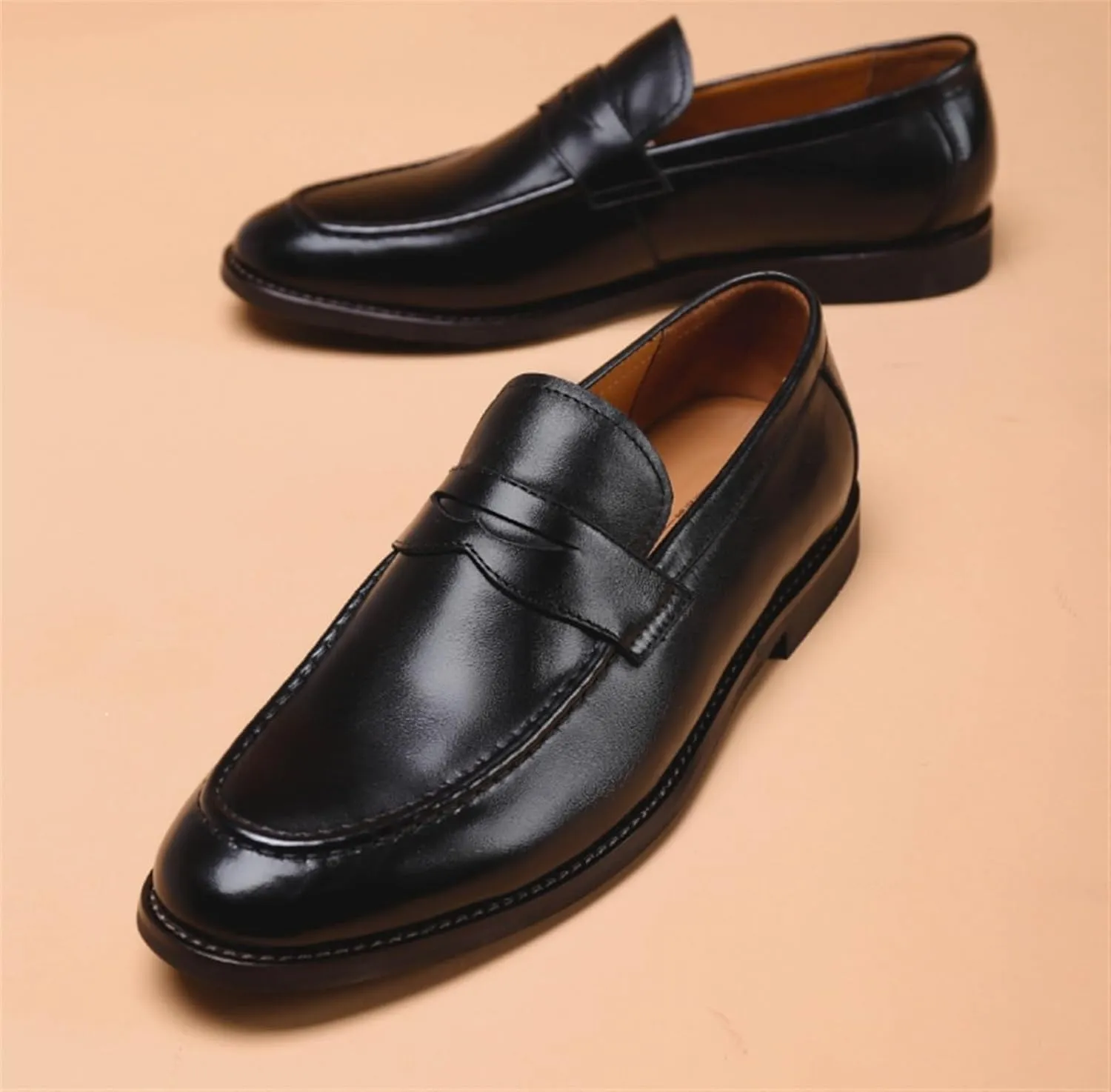 Men's Loafers Shoes Comfort Casual Slip-on Loafer Shoe Business Dress Penny Shoes Outdoor Casual Formal Leather Shoes for Office Work Walking