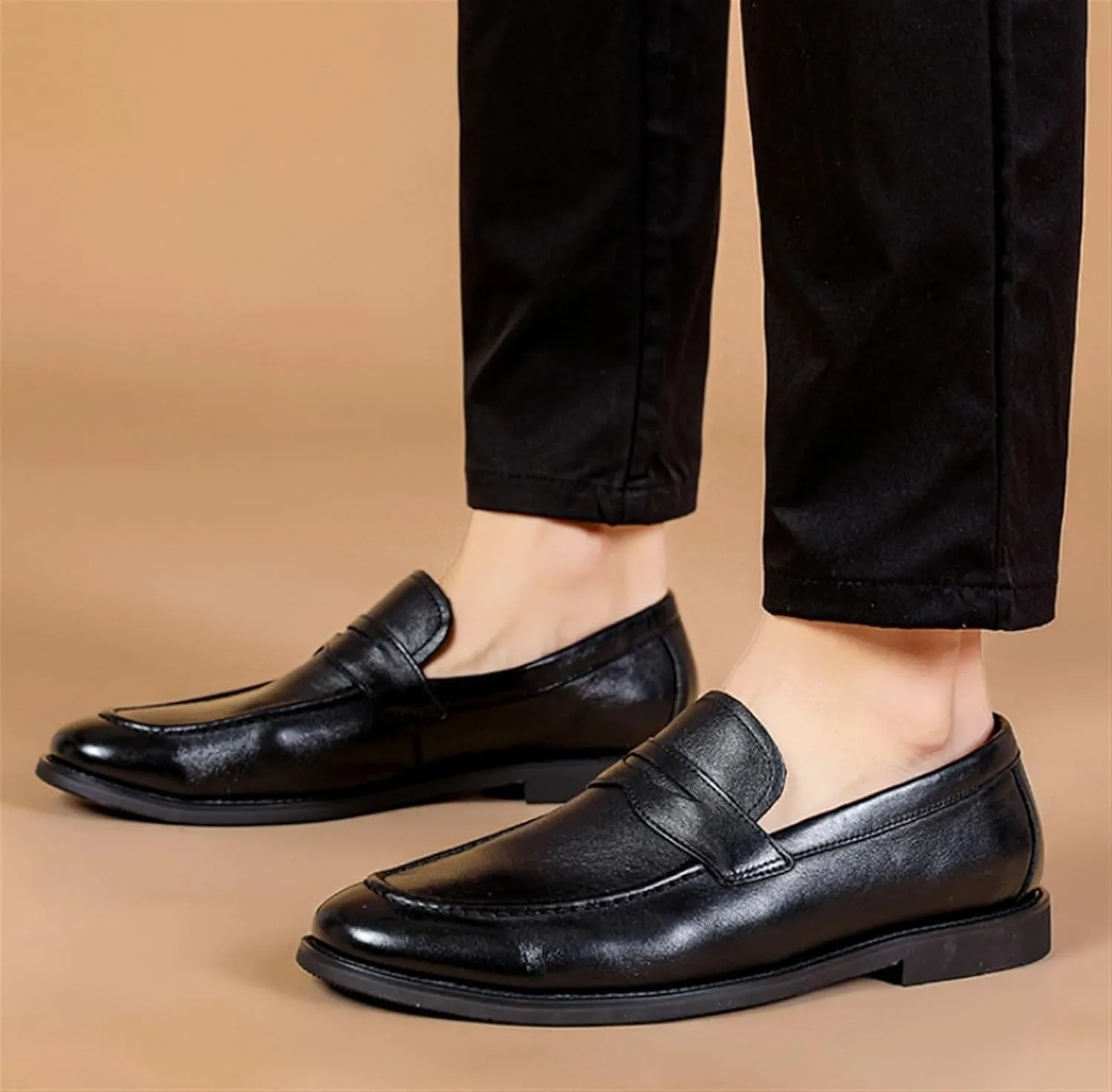 Men's Loafers Shoes Comfort Casual Slip-on Loafer Shoe Business Dress Penny Shoes Outdoor Casual Formal Leather Shoes for Office Work Walking