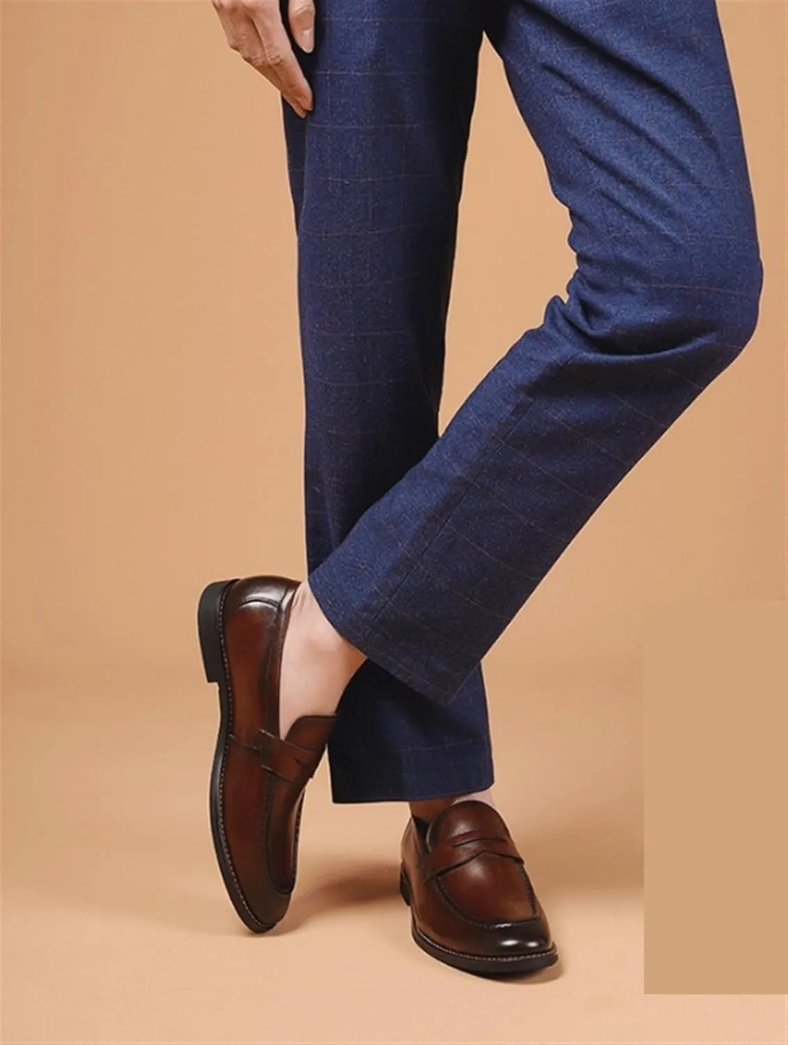 Men's Loafers Shoes Comfort Casual Slip-on Loafer Shoe Business Dress Penny Shoes Outdoor Casual Formal Leather Shoes for Office Work Walking