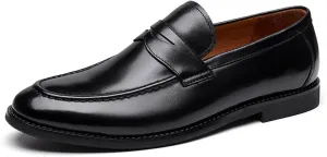 Men's Loafers Shoes Comfort Casual Slip-on Loafer Shoe Business Dress Penny Shoes Outdoor Casual Formal Leather Shoes for Office Work Walking