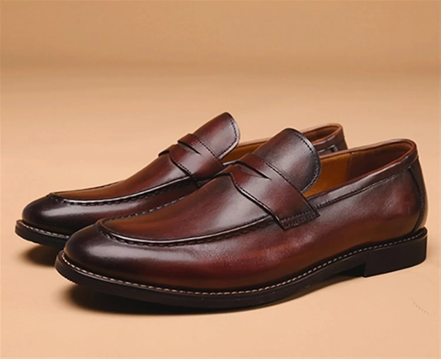 Men's Loafers Shoes Comfort Casual Slip-on Loafer Shoe Business Dress Penny Shoes Outdoor Casual Formal Leather Shoes for Office Work Walking