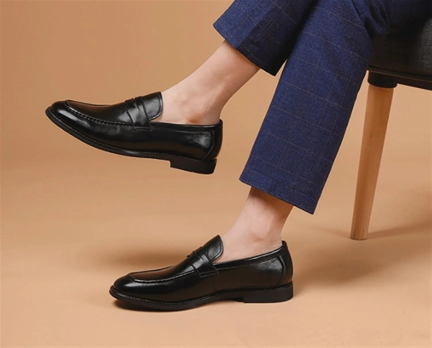 Men's Loafers Shoes Comfort Casual Slip-on Loafer Shoe Business Dress Penny Shoes Outdoor Casual Formal Leather Shoes for Office Work Walking