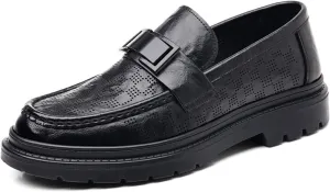 Men's Oxfords Breathable Dress Shoes Business Oxford Shoes Fashion Slip-On Round Toe Classic Modern Formal Leather Shoes Casual Loafers