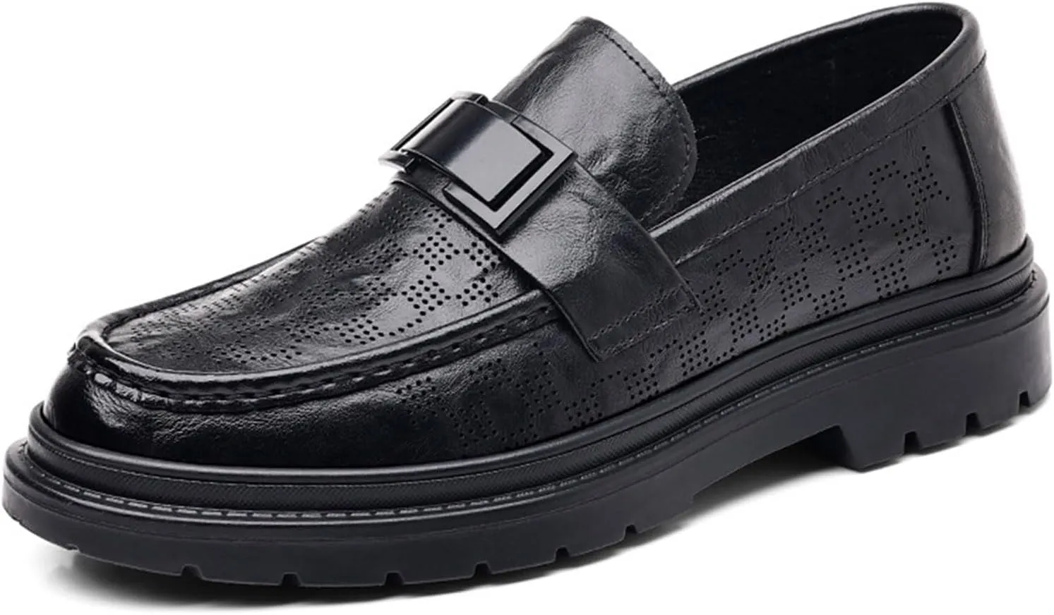 Men's Oxfords Breathable Dress Shoes Business Oxford Shoes Fashion Slip-On Round Toe Classic Modern Formal Leather Shoes Casual Loafers