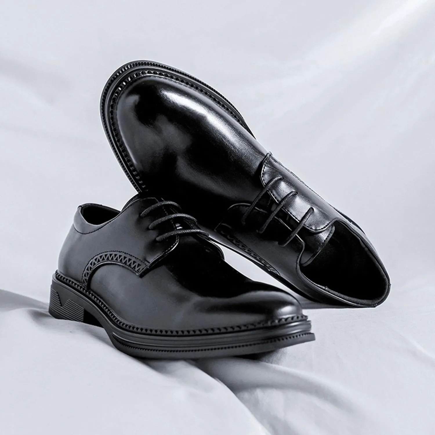 Men's Oxfords Classic Lace-ups Formal Business Dress Brogues Derbys Casual No-Slip Wedding Fashion Party Shoes