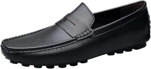 Mens Party Loafers Shoes Faux Leather Prom Working Solid Color Non Slip Low Top Anti-Slip Outdoor Slip On