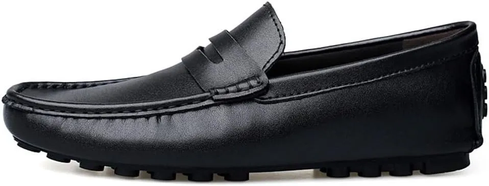 Mens Party Loafers Shoes Faux Leather Prom Working Solid Color Non Slip Low Top Anti-Slip Outdoor Slip On