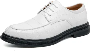 Men's Patent Leather Brogue Oxfords Fashion Comfortable Pointed Toe Lace-up Wingtips Dress Wedding Business Derbys Shoes