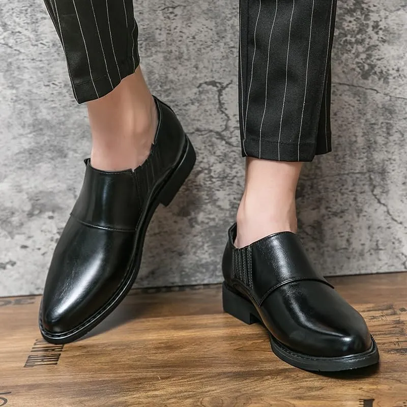 Men's Patent Leather Slip-On Classic Oxfords Shoes Men Casual Business Wedding Dress Shoes