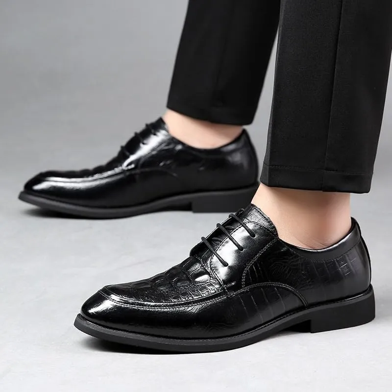 Men's Patent Tuxedo Dress Shoes Classic Lace-up Business Casual Formal Oxfords for Men