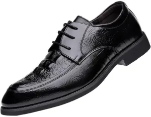 Men's Patent Tuxedo Dress Shoes Classic Lace-up Business Casual Formal Oxfords for Men