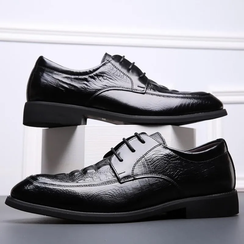 Men's Patent Tuxedo Dress Shoes Classic Lace-up Business Casual Formal Oxfords for Men