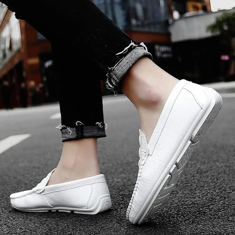 Men's Prom Loafers Shoes Pu Leather Prom Solid Color Party Non Slip Low Top Anti-Slip Shoe Slip-on