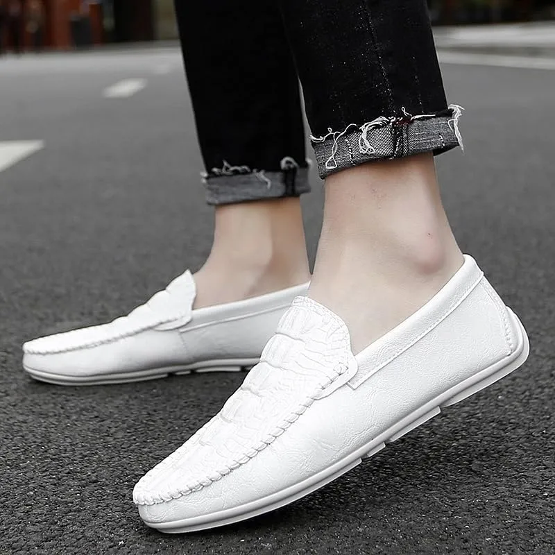 Men's Prom Loafers Shoes Pu Leather Prom Solid Color Party Non Slip Low Top Anti-Slip Shoe Slip-on