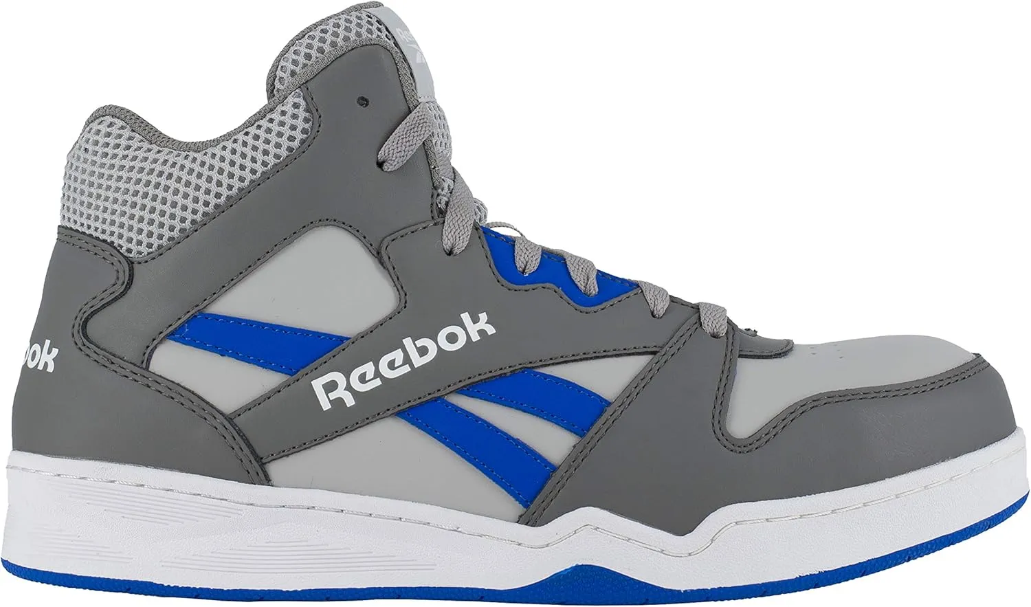 Men's Rb4135 Bb4500 Safety High Top Composite Toe Work Sneaker Grey and Cobalt Blue