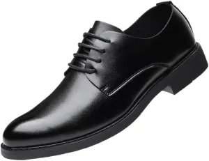 Men's Round Toe Dress Shoes, Men's Modern Formal Leather Shoes Casual Loafers Comfortable Business Walking Daily Wedding Oxfords Office Shoes