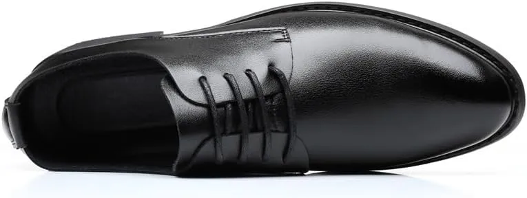 Men's Round Toe Dress Shoes, Men's Modern Formal Leather Shoes Casual Loafers Comfortable Business Walking Daily Wedding Oxfords Office Shoes