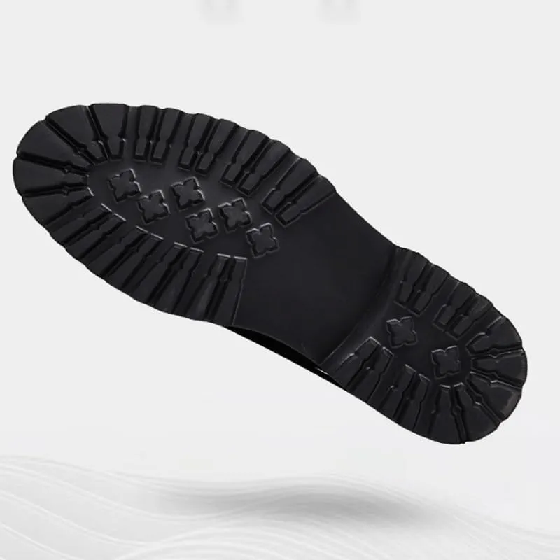 Men's Shiny Genuine Leather Dress Shoes Business Loafers England Flats Breathable Sport Outdoor Footwear Formal Leather Shoes for Weddings Office Prom