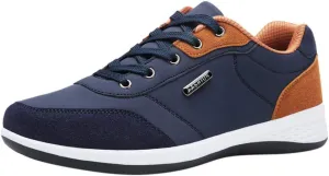 Mens Shoes Athletic Sneakers All Seasons Solid Lace Up Jogging for Outdoor Park Walking Gym Workout, Non Slip Comfy Sneaker