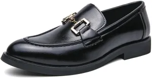 Men's Slip On Dress Shoes Retro Comfortable Double Monk Strap Leather Formal Business Mens Oxford Shoes Walking Derby Shoes(Black,10)
