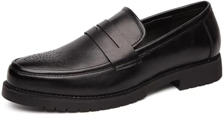 Men's Slip-On Loafer Casual Black Business Dress Shoes for Men Wedding Formal Pointed Toe Men Tuxedo Shoes