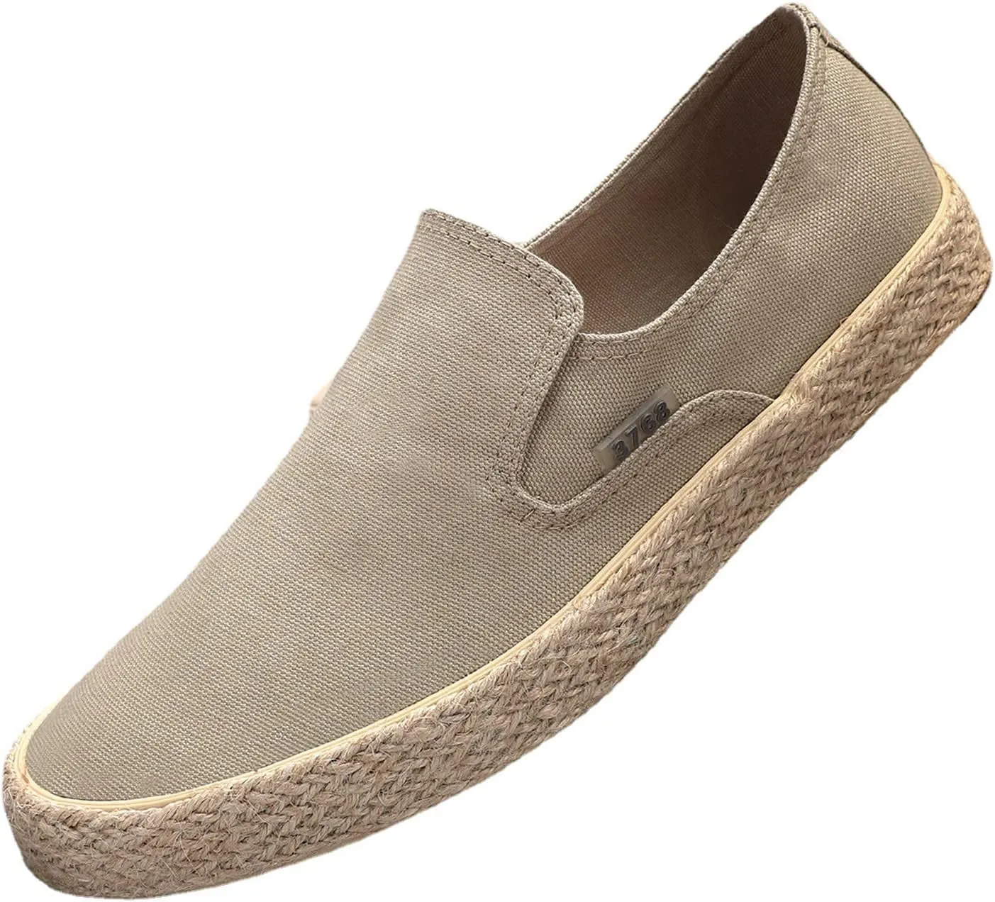 Mens Slip On Sneakers Comfortable Wide Width Espadrilles Casual Sneakers Breathable Lightweight Canvas Sport Shoes Flat Walking Shoes