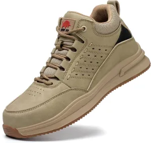 Men's Steel Toe Safety Work Shoes Comfortable Breathable Non-Slip Indestructible Industrial Construction Work Safety Sneakers